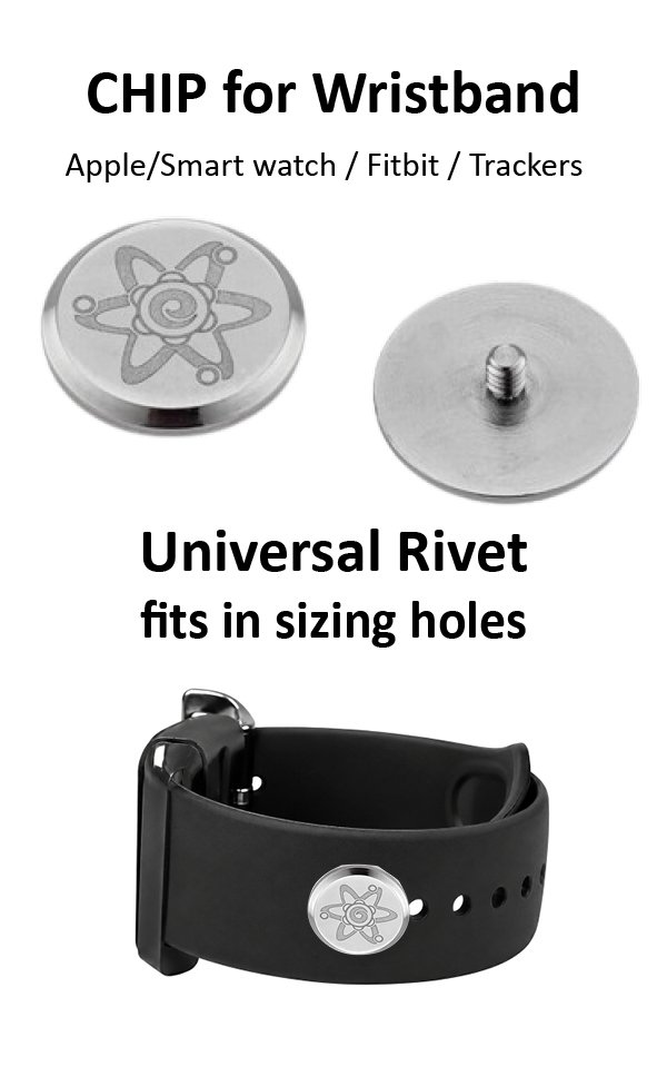 CHIP for wristband sizing hole