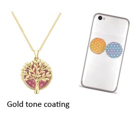 Gold tone pendant